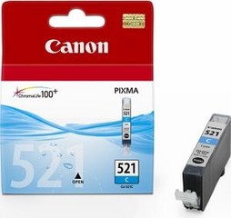 CANON CLI-521C náplň cyan (pro MP540/550/560/620/630/980/iP3600/4600)