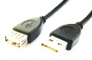 Kabel USB A-A 3.0m 2.0 prodlužovací PREMIUM HQ BLACK GEMBIRD USB2-AMAF10