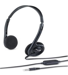 GENIUS sluchátka HS-200C headset , single jack, černý