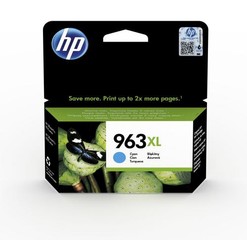 HP 3JA27AE originální náplň azurová velká č.963XL (cyan, cca 1600 stran) (pro OfficeJet Pro 9010, 9013, 9020, 9023)