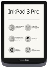 POCKETBOOK 740 InkPad 3 PRO metallic grey, šedý, voděodolná, podsvícený dotykový displej
