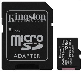 KINGSTON micro SD card SDXC 128GB class10 UHS-I U1 (+ 1x adapter microSD na SD) (pro SDXC zařízení)