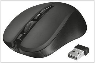 TRUST MYDO Silent click wireless mouse black (černá bezdrátová myš)