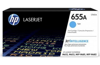 HP CF451A originální toner azurový č.655A cca 10500 str. (cyan, HP CLJ M652, M653, M681, M682, černá, ColorSphere 3 Jetintelligence )