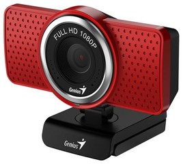 GENIUS VideoCam ECam 8000 červená Full HD 1080P, mikrofon, USB 2.0