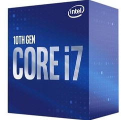 INTEL cpu CORE i7-10700F socket1200 Comet Lake BOX 65W 10.generace (s chladičem, 2.9GHz turbo 4.8GHz, 8x jádro, 16x vlákno, 16MB cache, pro DDR4 do 2666, bez grafiky), virtualizace
