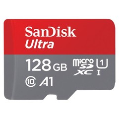 SANDISK Micro SD card SDHC 128GB Ultra A1 Class 10 UHS-I s adaptérem