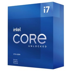 INTEL cpu CORE i7-11700KF socket1200 Rocket Lake BOX 125W/95W 11.generace (bez chladiče, 3.6GHz turbo 5.0GHz, 8x jádro, 16x vlákno, 16MB cache, pro DDR4 do 3200, bez grafiky), virtualizace
