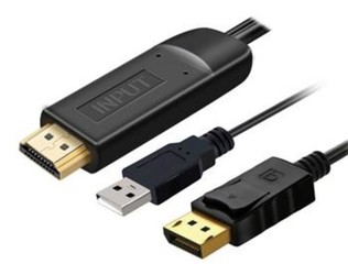 Kabel HDMI 2.0 na DisplayPort 1.2 pro rozlišení 4K@60Hz, 2m