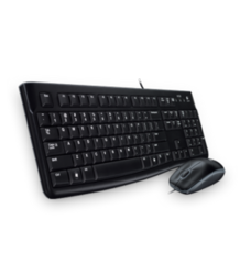LOGITECH drátový set Desktop MK120, klávesnice + myš, US EER, USB, černá-šedá