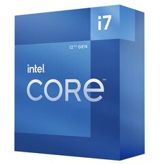 INTEL cpu CORE i7-12700 socket1700 Alder Lake BOX 65W/180W 12.generace (od 1.6GHz do 4.9GHz, 12x jádro, 20x vlákno, 25MB cache, pro DDR4 do 3200, pro DDR5 do 4800), grafika, virtualizace
