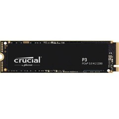 CRUCIAL P3 SSD NVMe M.2 500GB PCIe (čtení max. 3500MB/s, zápis max. 1900MB/s)
