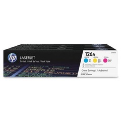 HP CF341A = CE311A+CE312A+CE313A č. 126A cyan+magenta+yellow toner cca 1000 stran (LJ color CP1025,