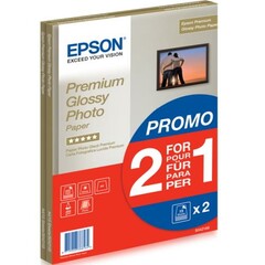 EPSON papír Premium Glossy Photo Paper, A4, 15 listů + zdarma druhé balení