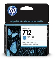 HP 3ED77A náplň 3x č.712 azurová (= 3x 29ml) (cyan, pro DesignJet T210, T230, T250)