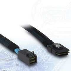 INTER-TECH kabel (SFF-8643) Mini-SAS HD na (SFF-8087) Mini-SAS, 0,75m