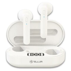 TELLUR Flip, Bluetooth True Wireless, bezdrátová sluchátka, přenosná, bílá