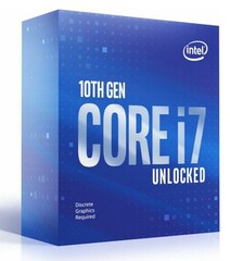 INTEL cpu CORE i7-10700KF socket1200 Comet Lake BOX 125W 10.generace (3.8GHz turbo 5.1GHz, 8x jádro, 16x vlákno, 16MB cache, pro DDR4 do 2933, bez grafiky), virtualizace