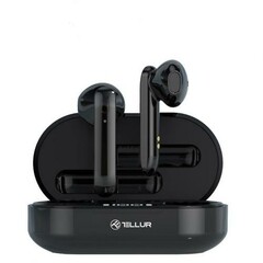 TELLUR Flip, Bluetooth True Wireless, bezdrátová sluchátka, přenosná, černá