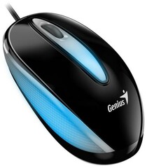 GENIUS myš DX-Mini černá , drátová, optická, 1000DPI, 3 tlačítka, USB, RGB LED, černá