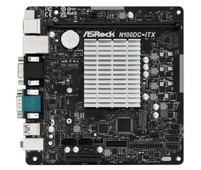 ASROCK N100DC-ITX s integrovaným intel CPU quad-core N100 (1x DDR4, VGA +HDMI, PCI-E, 2xSATA3, M.2 , 7.1, GLAN, miniITX)