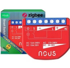 NOUS B2Z Inteligentní spínací modul switch (s měřením), kompatibilní s Zigbee/Tuya