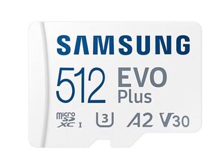 SAMSUNG micro SD card SDXC 512GB EVO PLUS class10 UHS-I U3 V30 (+ 1x adapter microSD na SD)