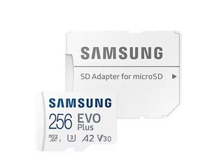 SAMSUNG micro SD card SDXC 256GB EVO PLUS class10 UHS-I U3 V30 (+ 1x adapter microSD na SD)