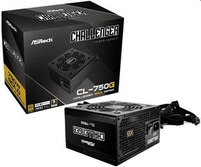 ASROCK zdroj 750W Challenger CL-750G 80Plus GOLD, ATX3.1, PCIe5.1, ventilátor 120mm