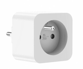 WOOX R6128 smart plug (rozbalený), chytrá zásuvka FR (s kolíkem), WiFi 16A, s měřením, kompatibilní s Tuya