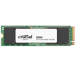 CRUCIAL E100 SSD NVMe M.2 1TB PCIe 4.0 (čtení max. 5000MB/s, zápis max. 4500MB/s)