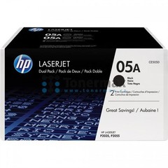 HP CE505D = 2pack (= 2x CE505A) toner č.05A malý 2x 2300str. (LJ P2035, P2055)