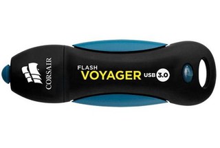 CORSAIR Voyager 256GB USB3 flash drive (max 190MB/s čtení, max 90MB/s zápis, vodě odolný a pogumovan