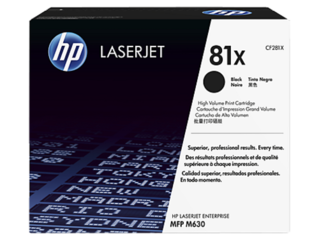 HP CF281X originální toner černý č.81X velký cca 25000str. (pro LJ M605, M606, M630, black)