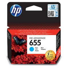 HP CZ110AE náplň č.655 azurová cca600 stran (cyan pro DJ Advantage 3525, 4615, 4625, 5525, 6525)