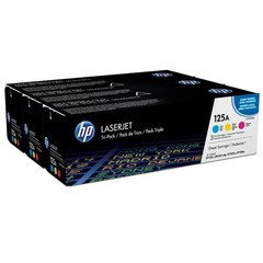 HP CF373AM = 3pack toner č. 125A CMY azurový+purpurový+žlutý 1400 stran (CB541A+CB542A+CB543A, pro C