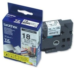 BROTHER TZE-241 18mm bílá/černá